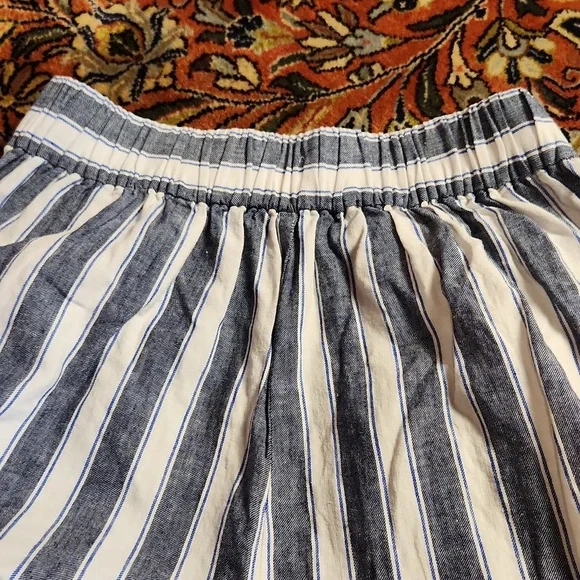 Madewell Wide Leg Pull On Linen Blend Cropped Pants XS - Picture 10 of 11